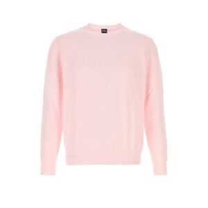 Fedeli Men Pastel Pink Cotton Sweater